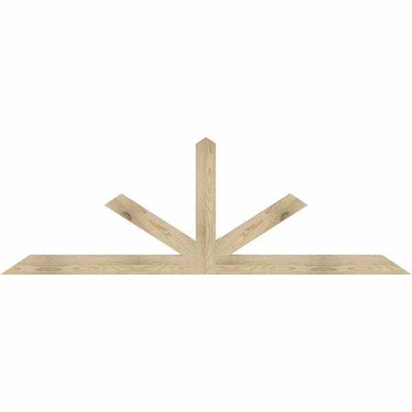 Ekena Millwork Saratoga Rough Sawn Timber Gable Bracket, Douglas Fir, 84"W x 28"H x 2"D x 4"F, 8/12 Pitch GBW084X28X0204SAR00RDF - main